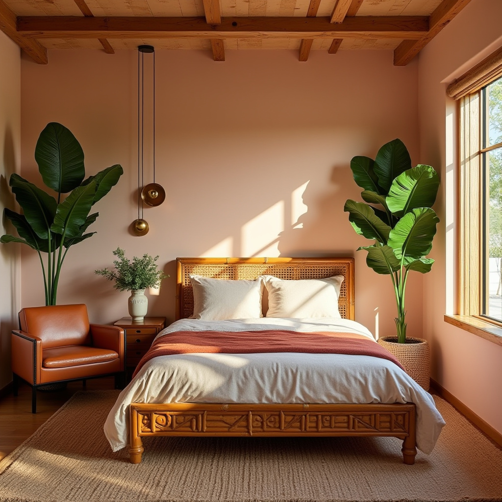mid century modern boho bedroom 5