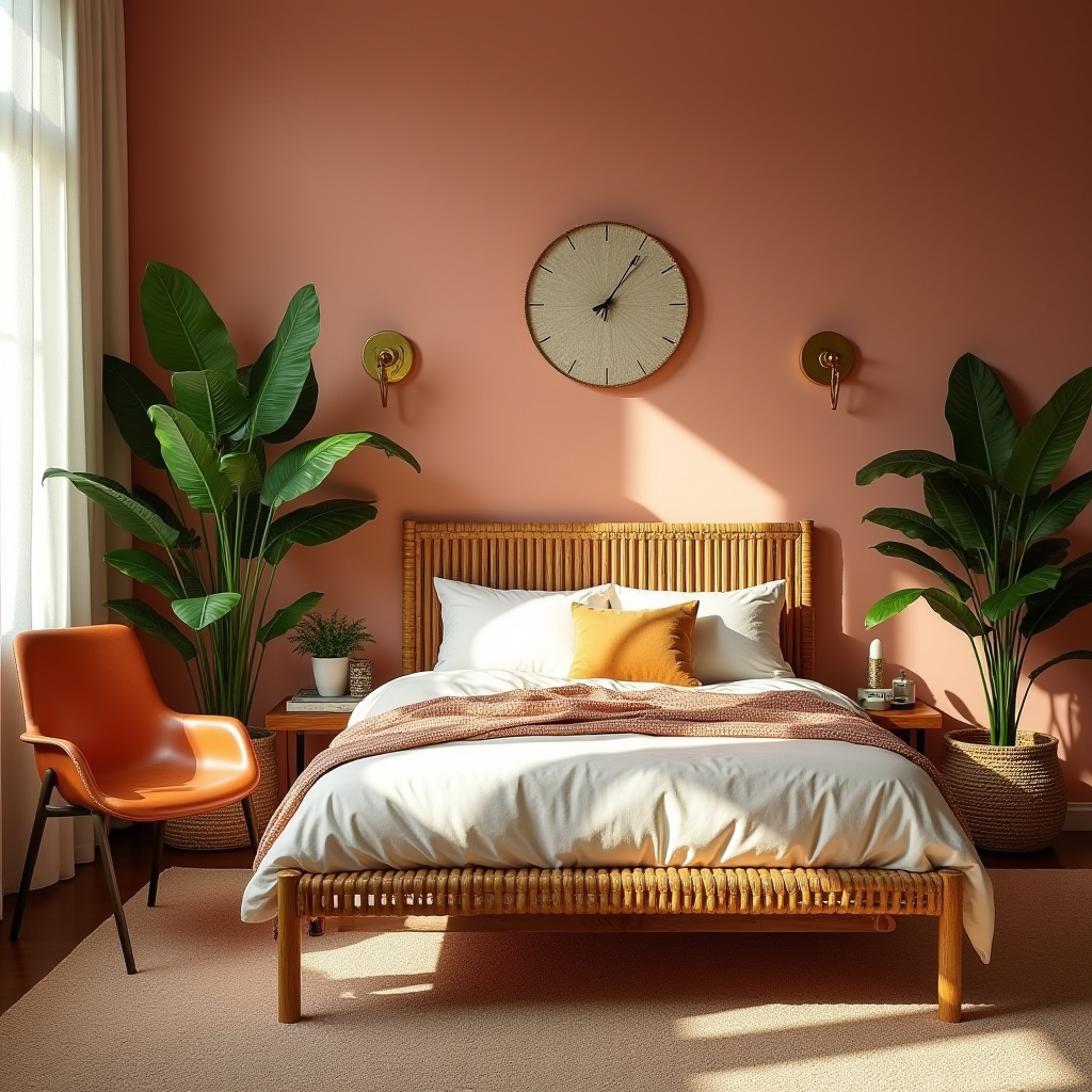 mid century modern boho bedroom 6