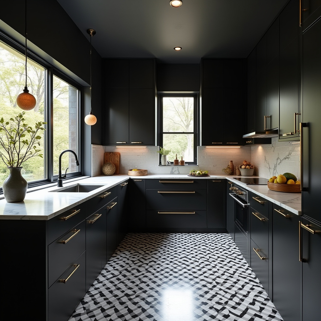 mid century modern boho kitchen 20