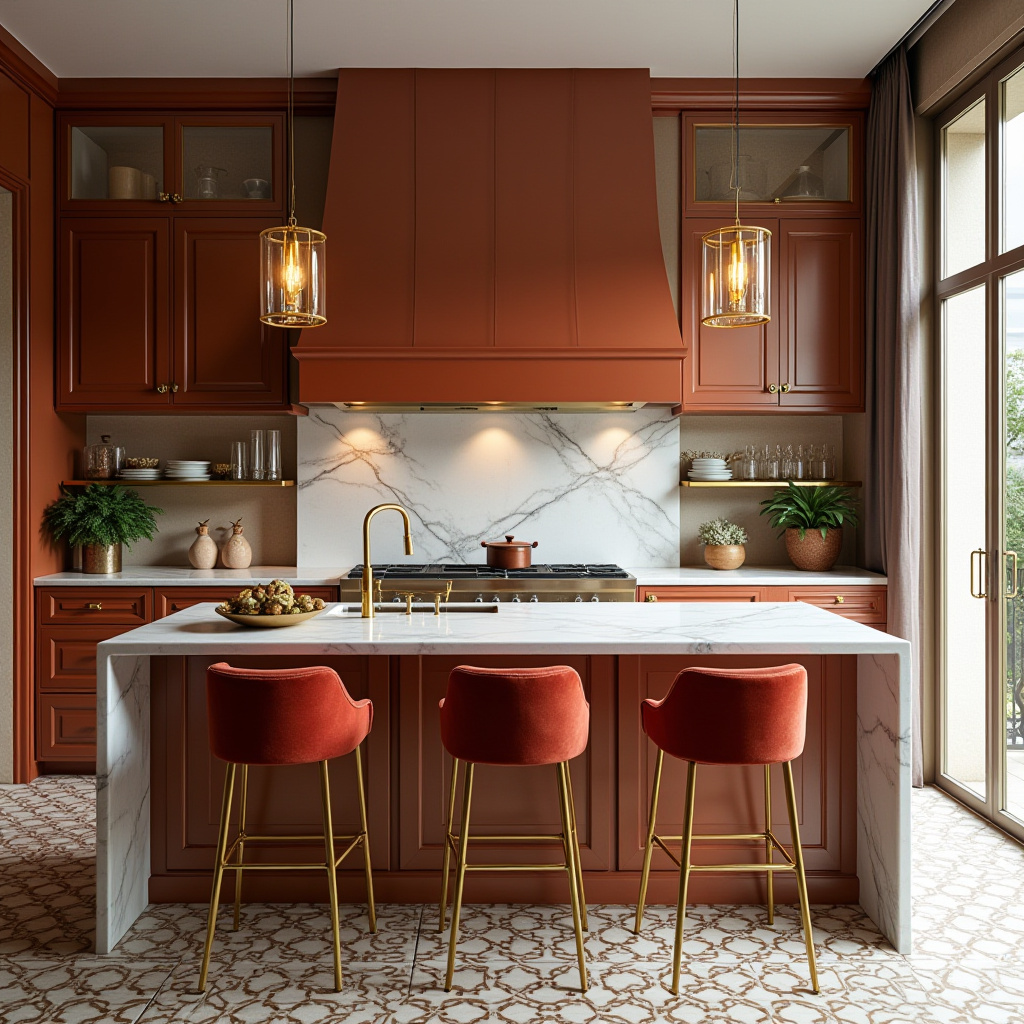 mid century modern boho kitchen 25