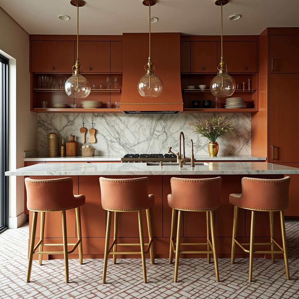 mid century modern boho kitchen 26