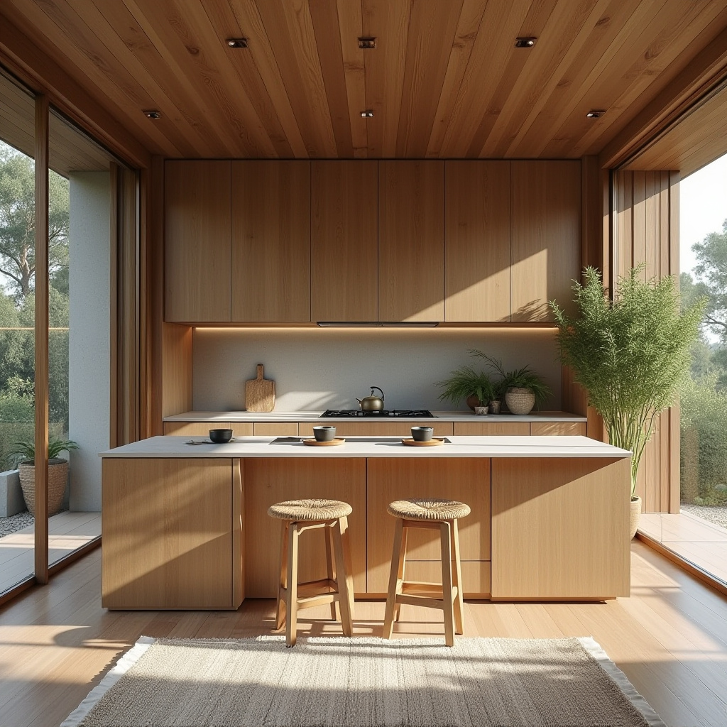 mid century modern boho kitchen 28