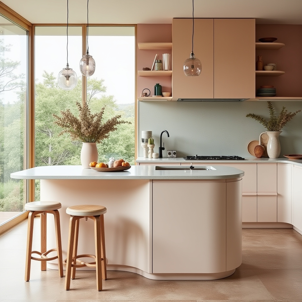 mid century modern boho kitchen 31