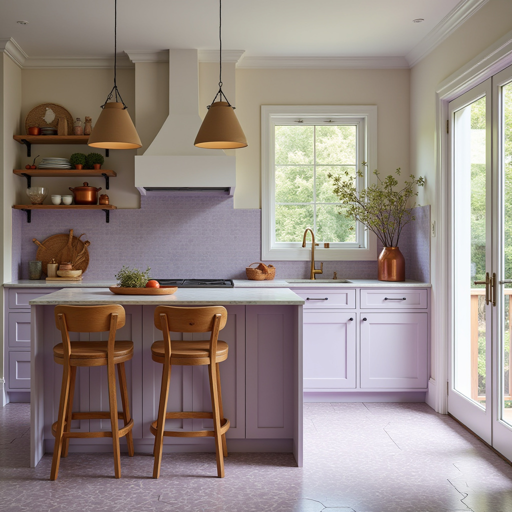 mid century modern boho kitchen 39
