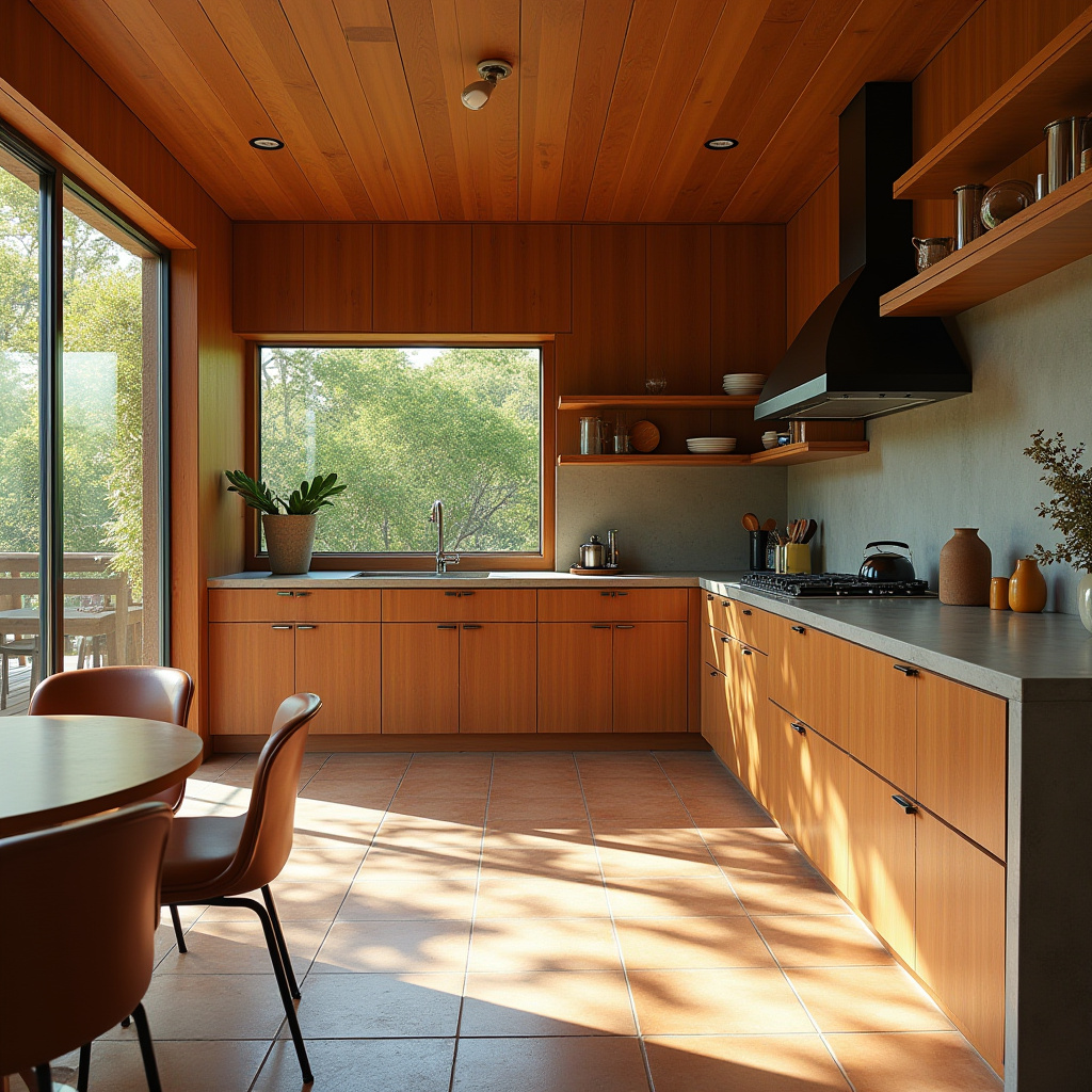 mid century modern boho kitchen 6