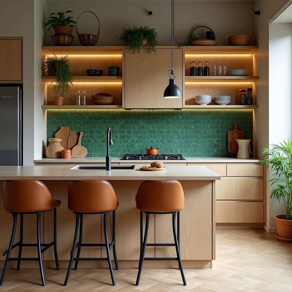 minimal boho kitchen 26