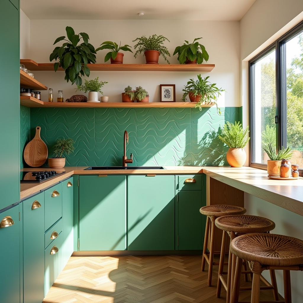 minimal boho kitchen 32