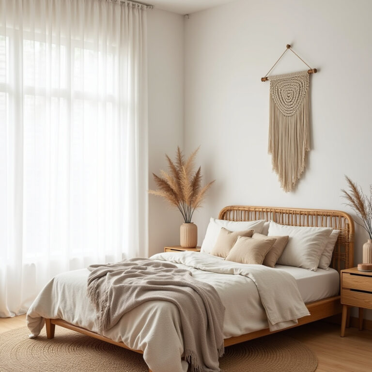 minimalist boho bedroom 1