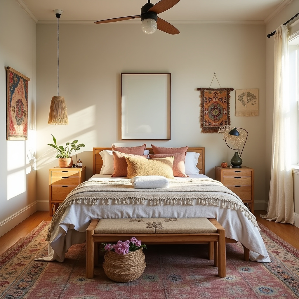 minimalist boho bedroom 32