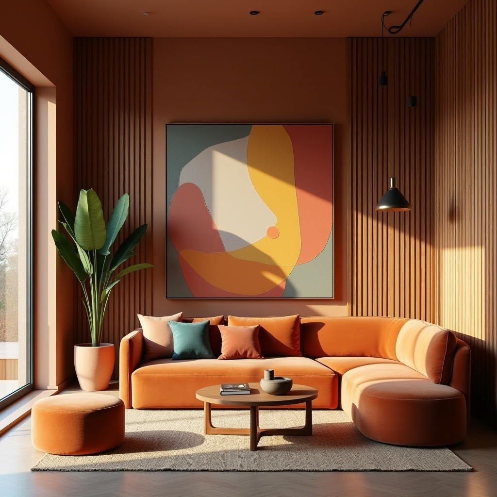 minimalist boho living room 12
