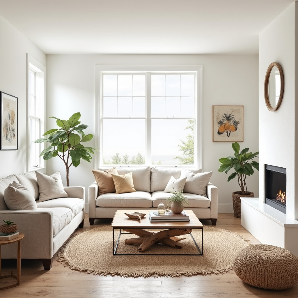 minimalist boho living room 13