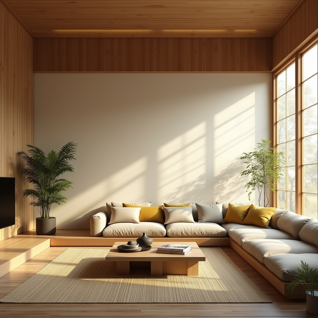 minimalist boho living room 15
