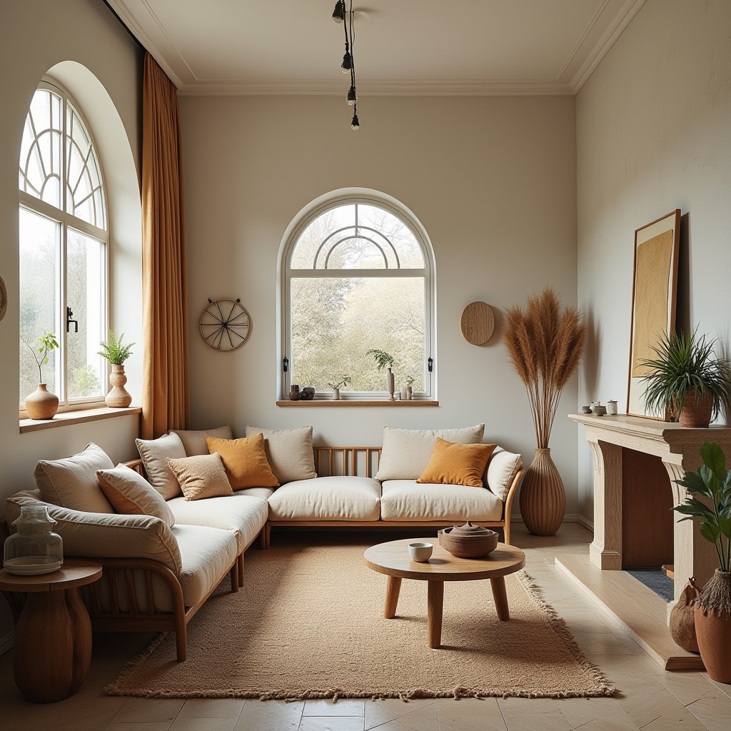 minimalist boho living room 18