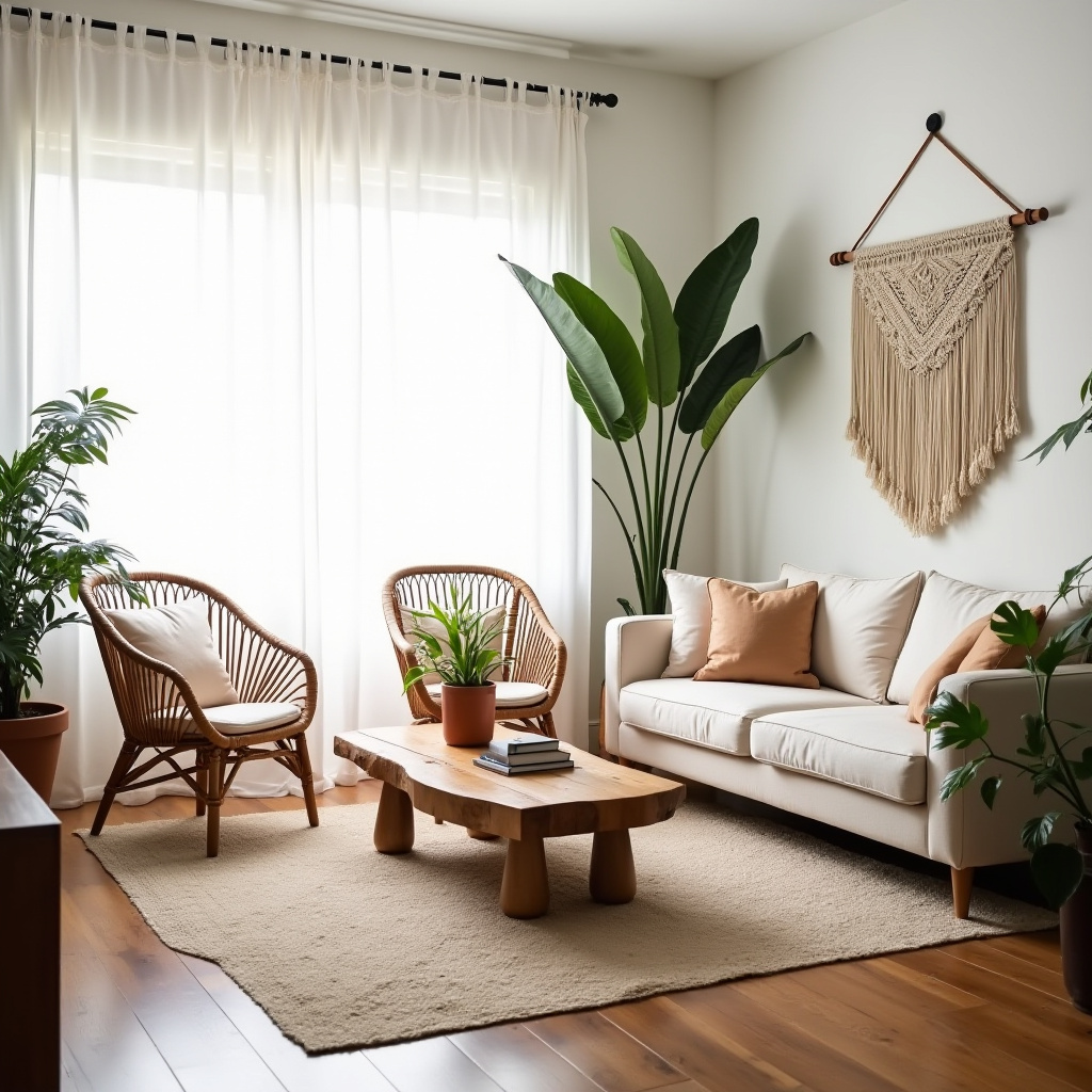 minimalist boho living room 2