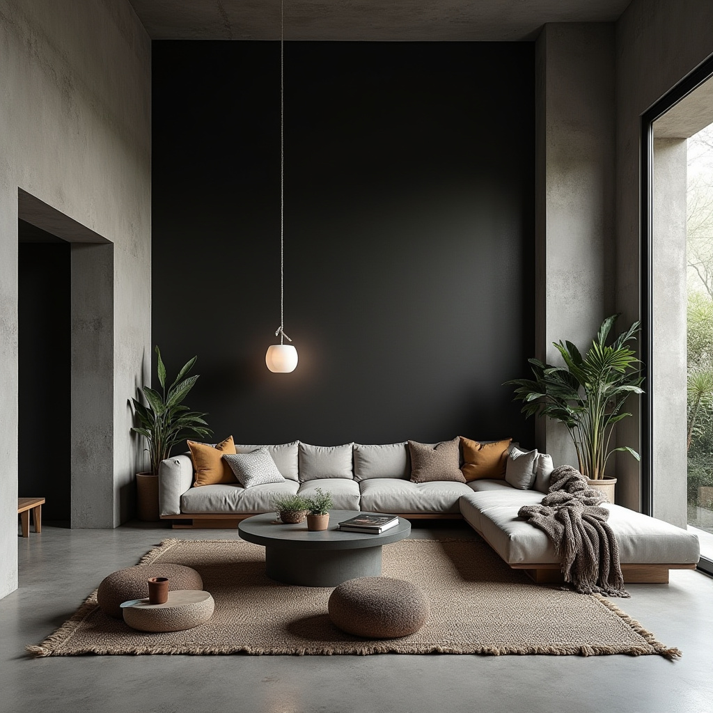 minimalist boho living room 24