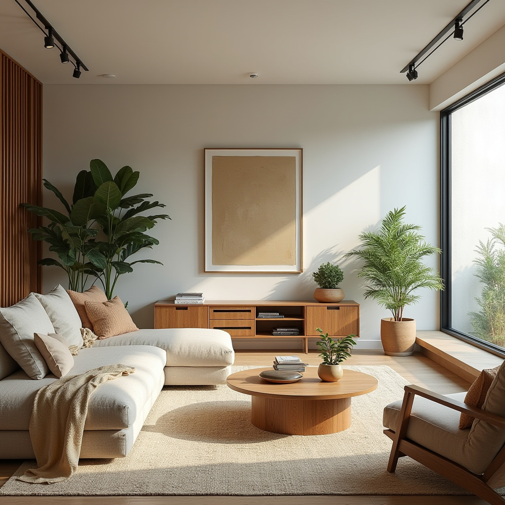 minimalist boho living room 28