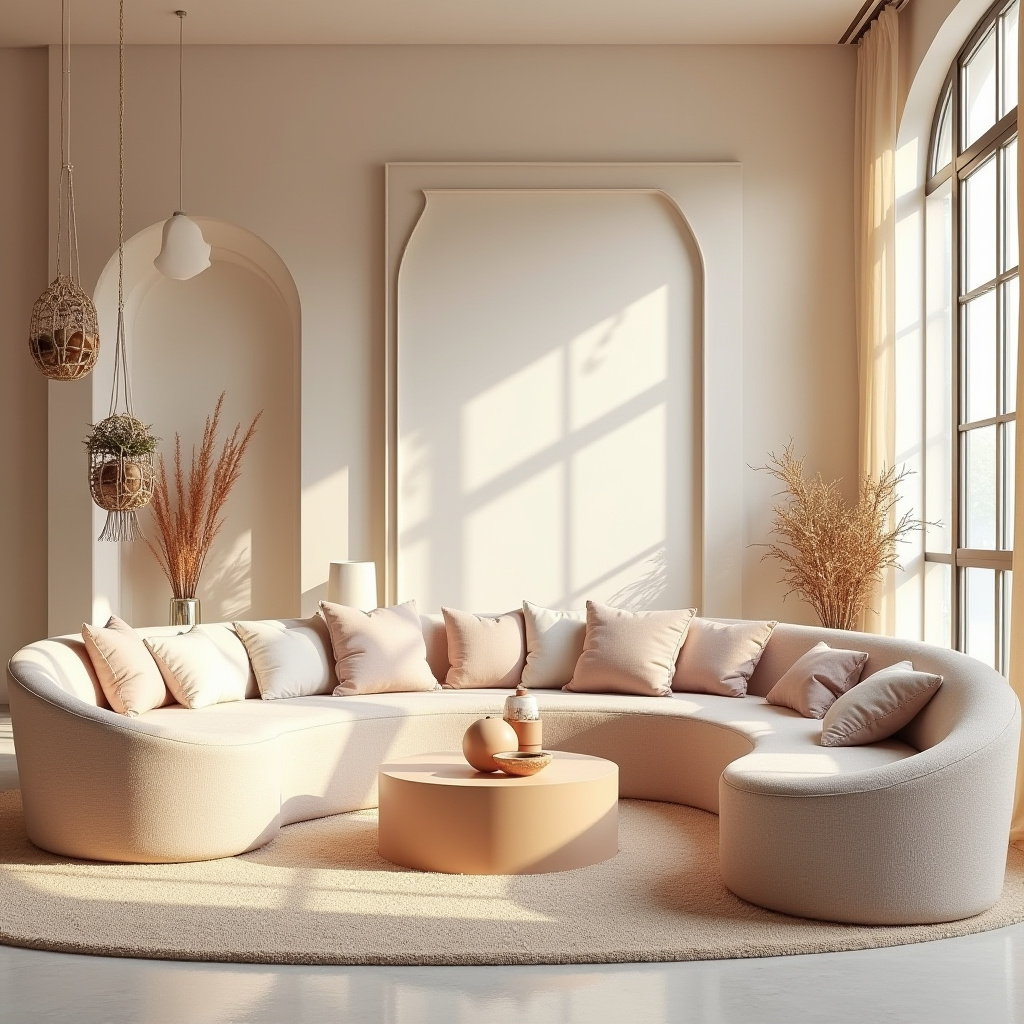 minimalist boho living room 29