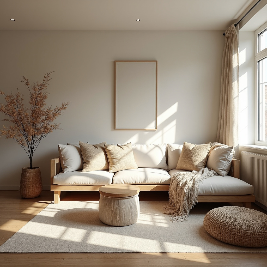 minimalist boho living room 5