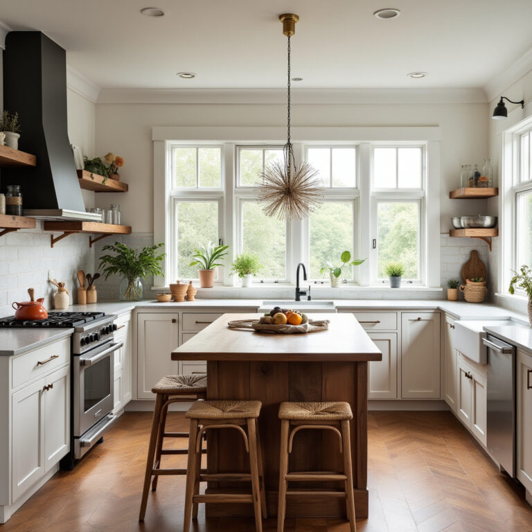modern boho farmhouse kitchen 1