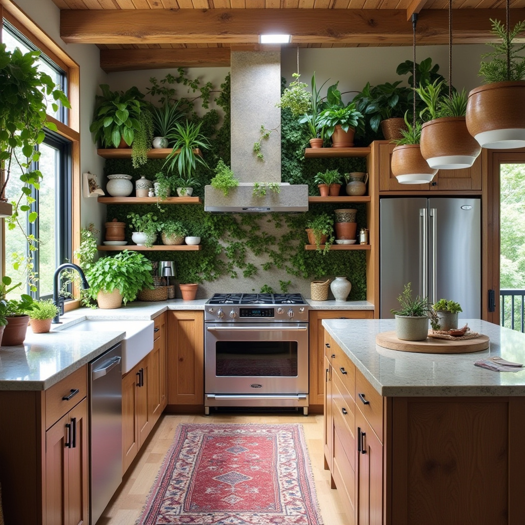 modern boho farmhouse kitchen 16