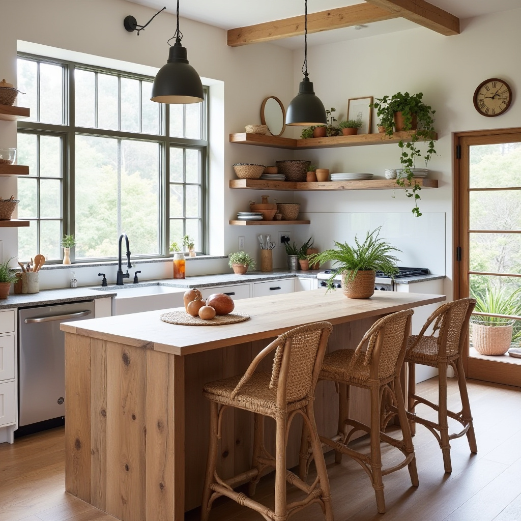 modern boho farmhouse kitchen 2