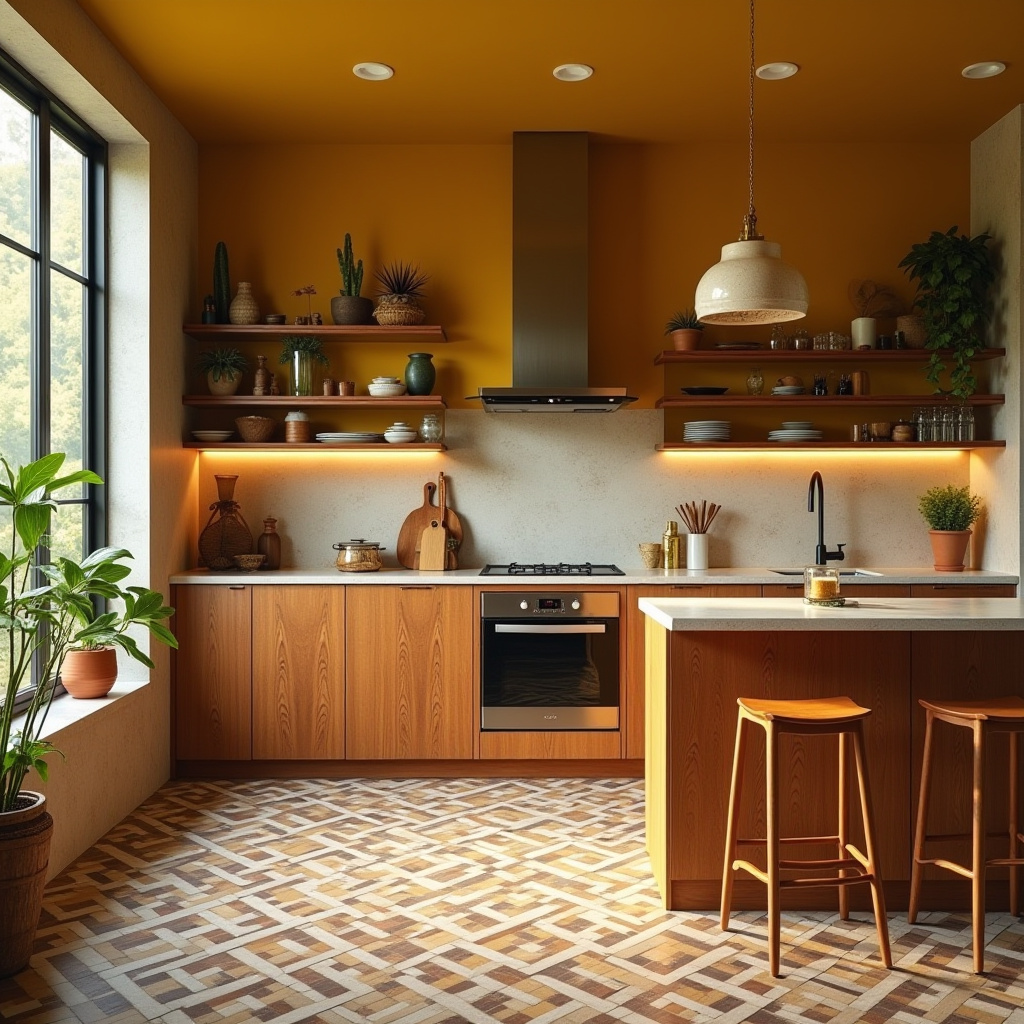 modern boho farmhouse kitchen 22
