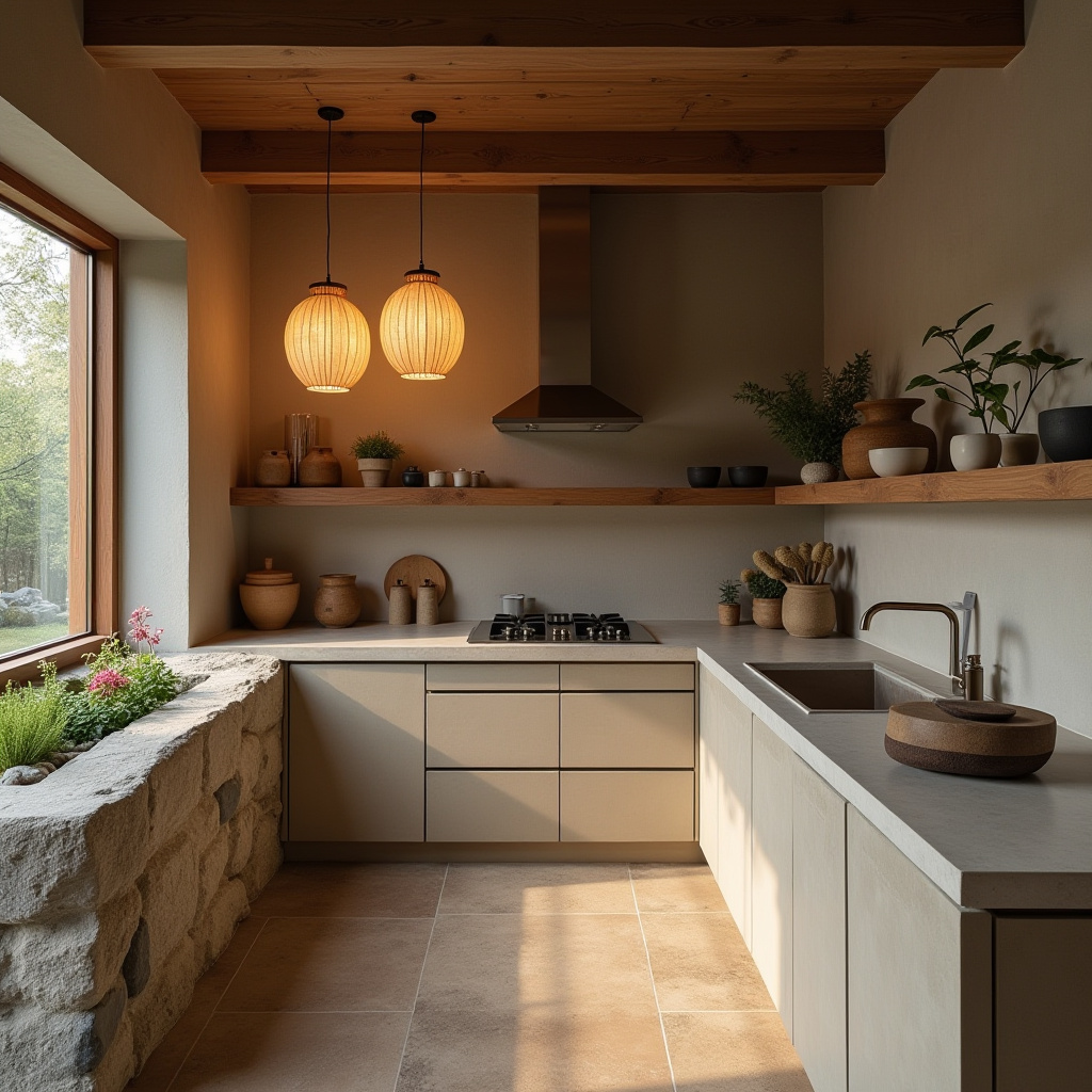 modern boho farmhouse kitchen 33