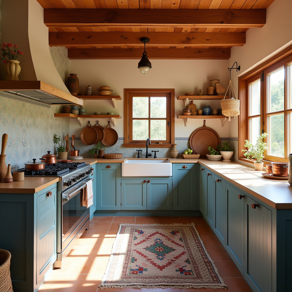 modern boho farmhouse kitchen 36