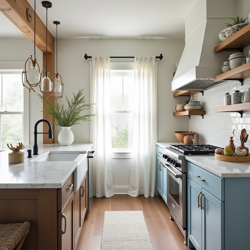 modern boho farmhouse kitchen 39