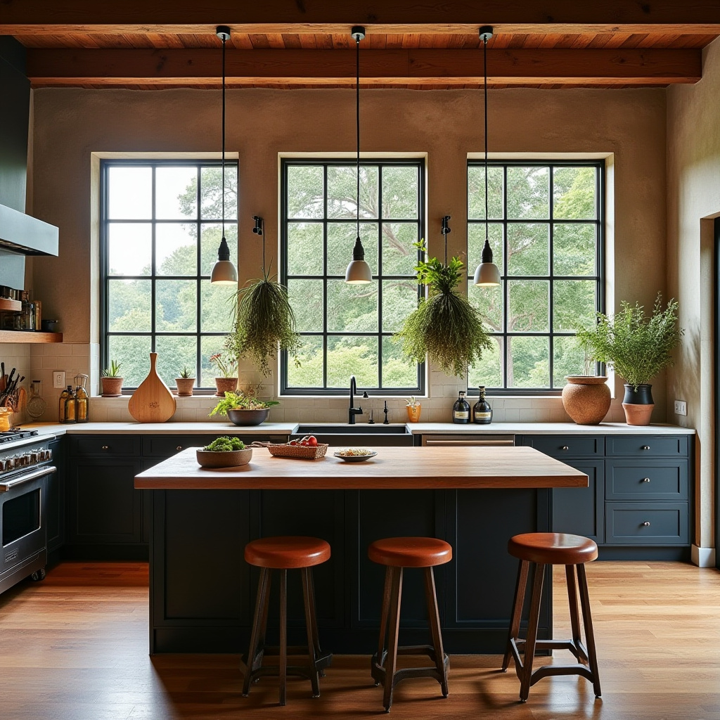 modern boho farmhouse kitchen 8