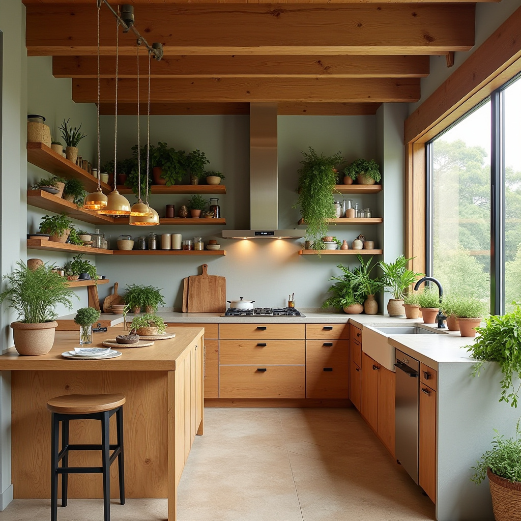 modern boho kitchen 28
