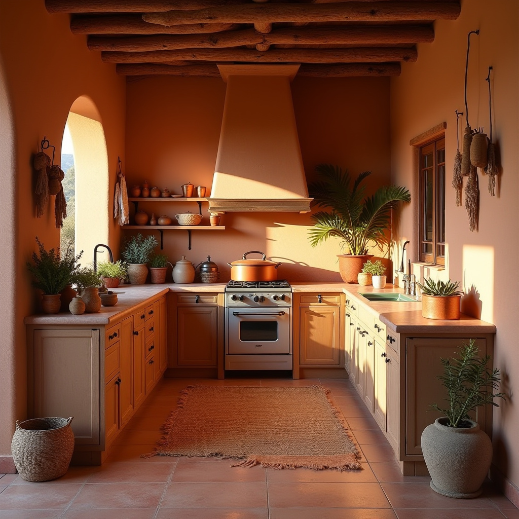 modern boho kitchen 34