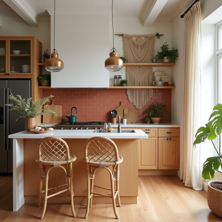 modern boho kitchen decor 1