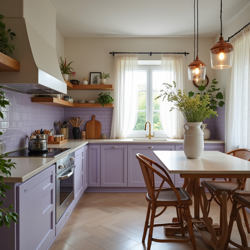 modern boho kitchen decor 26