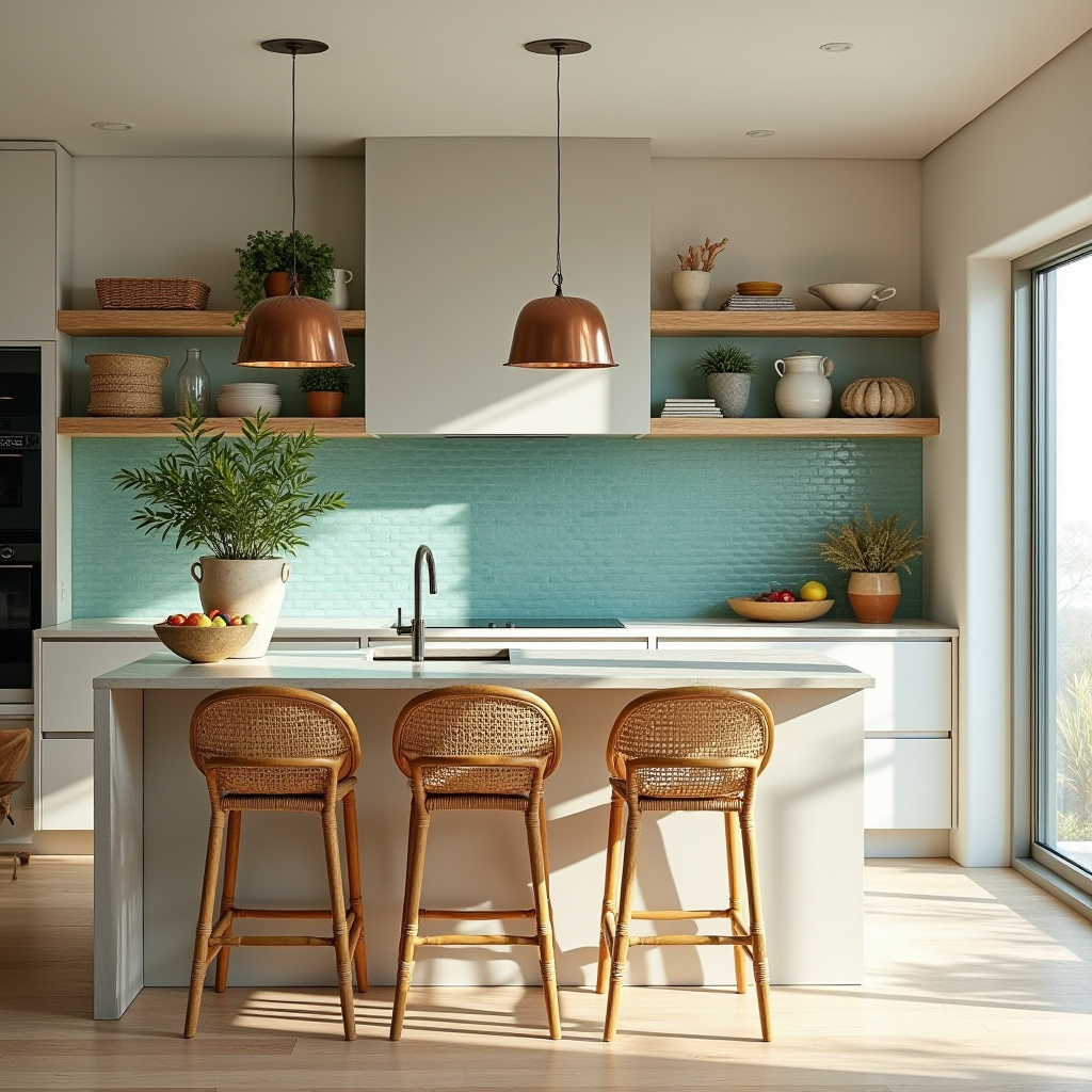 modern boho kitchen decor 28