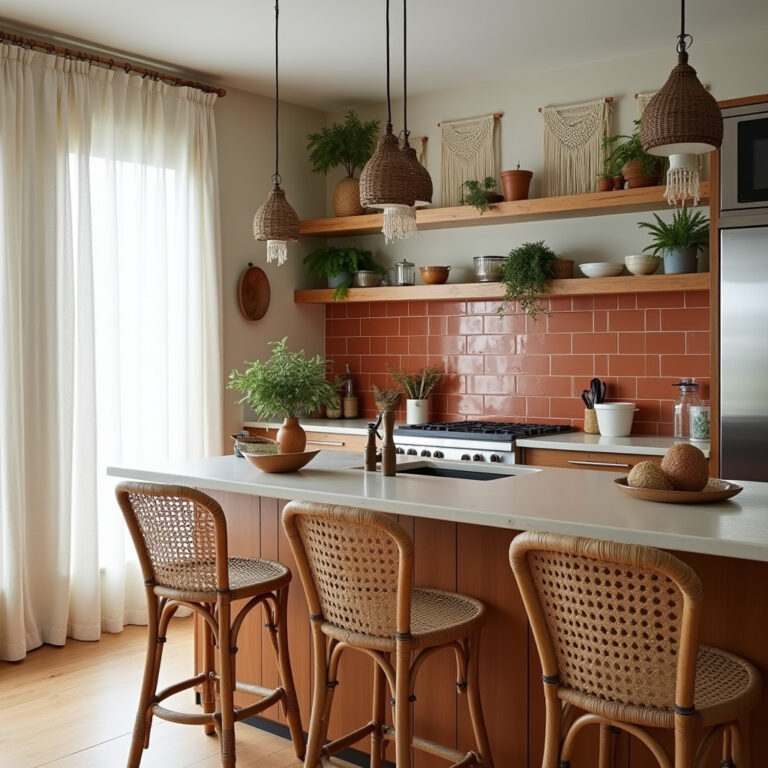 modern boho kitchen decor ideas 1