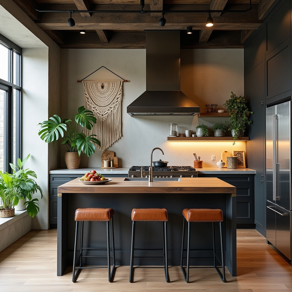 modern boho kitchen decor ideas 13