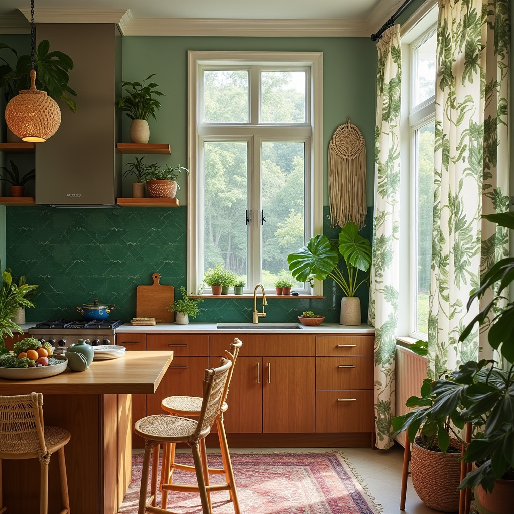 modern boho kitchen decor ideas 25