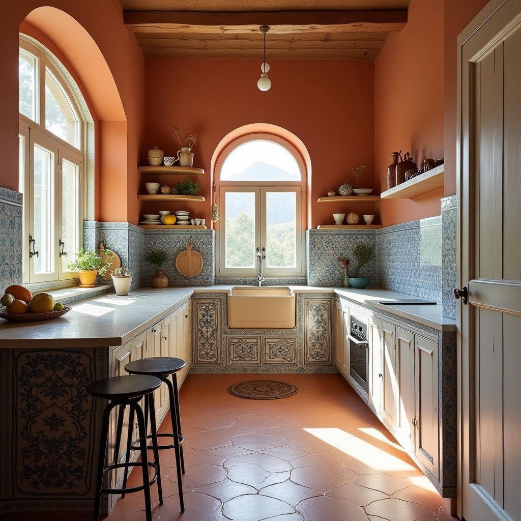 modern boho kitchen design 17