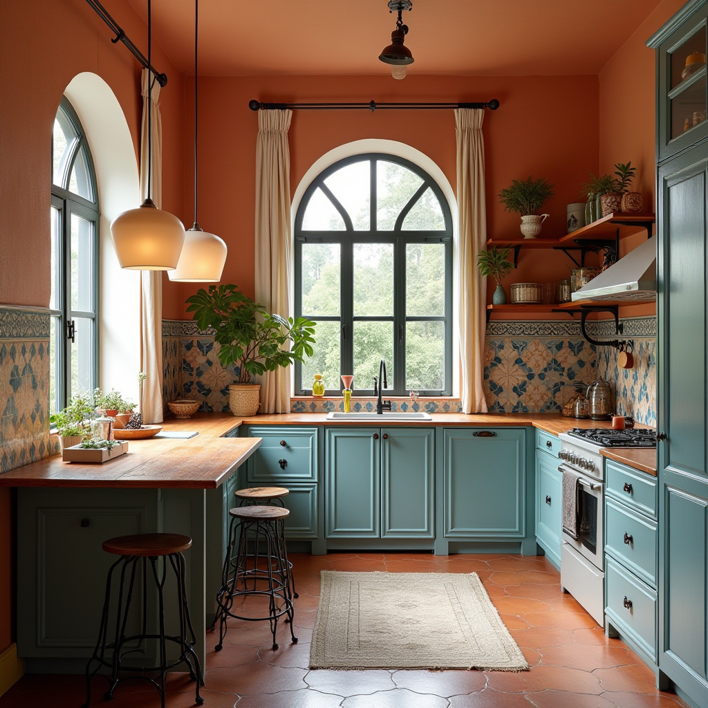 modern boho kitchen design 18