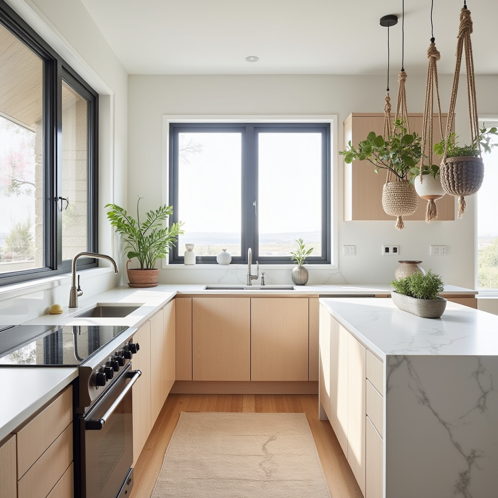 modern boho kitchen design 19