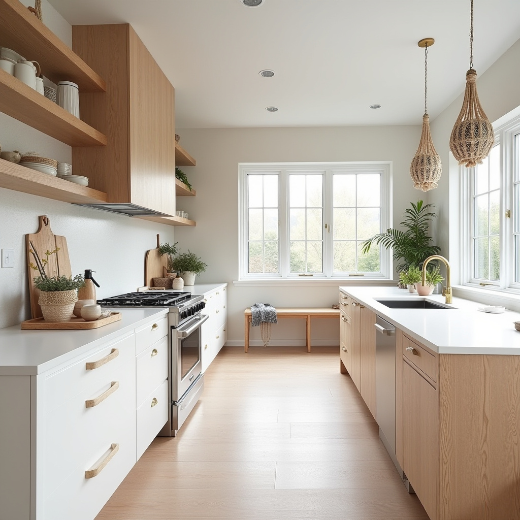 modern boho kitchen design 20
