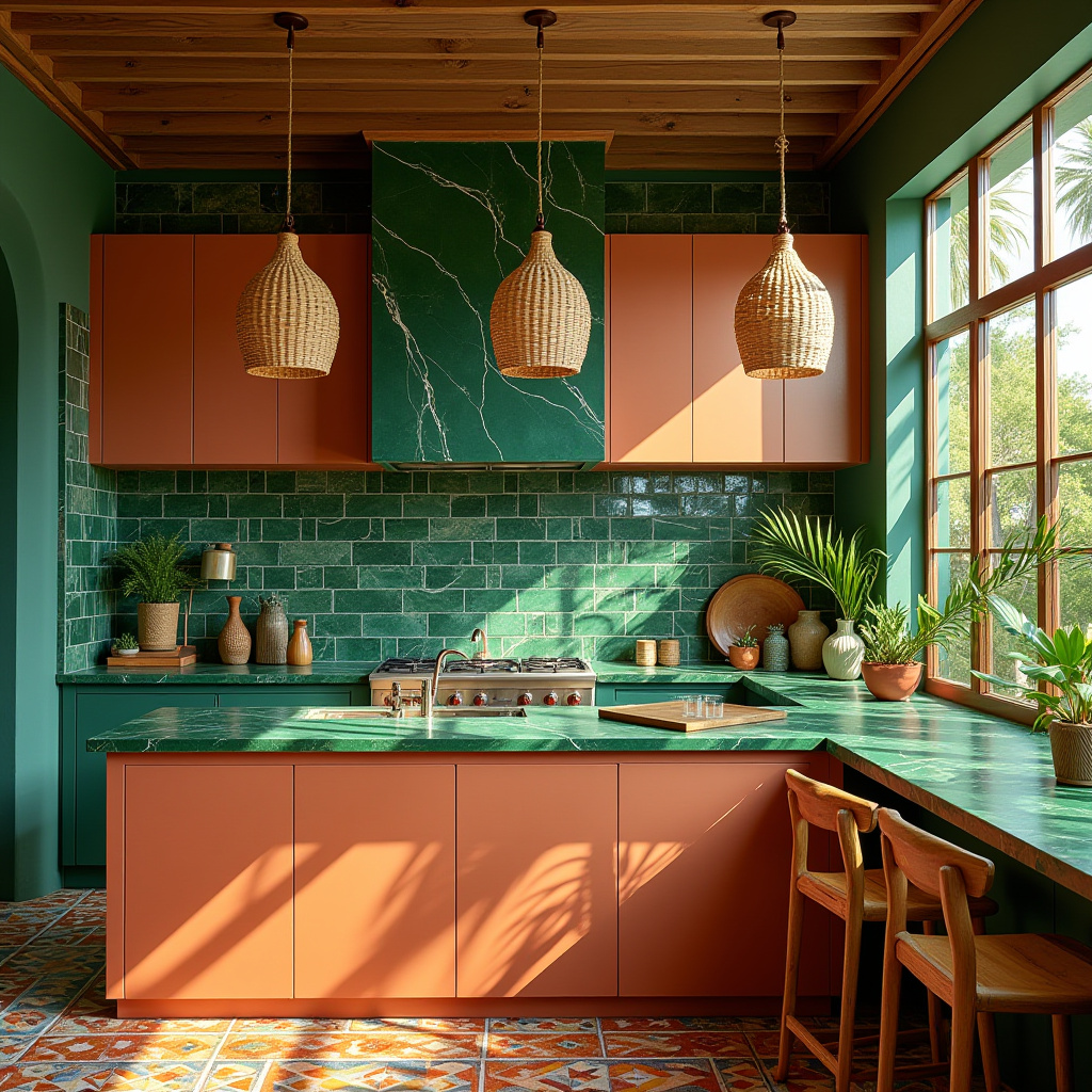 modern boho kitchen design 23
