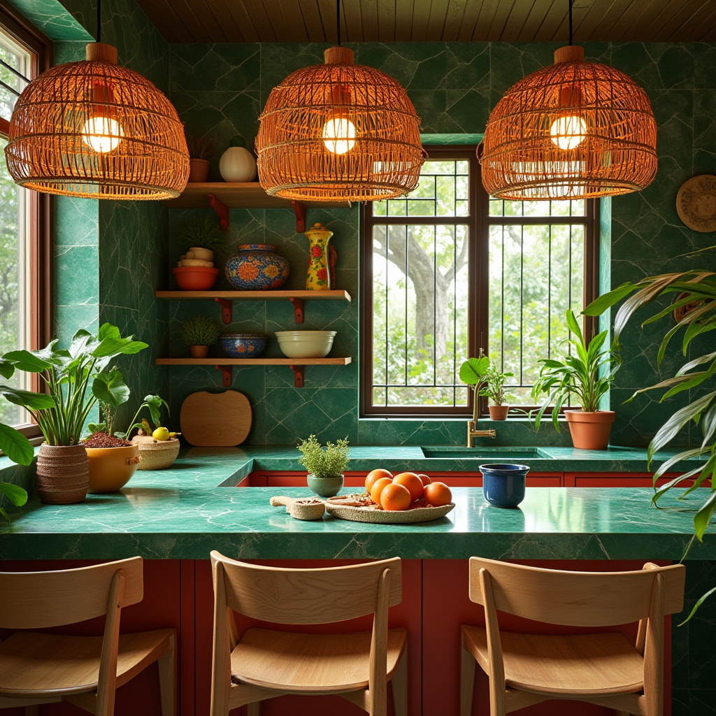 modern boho kitchen design 24
