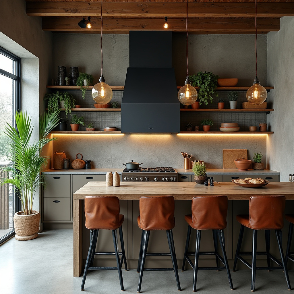 modern boho kitchen design 25
