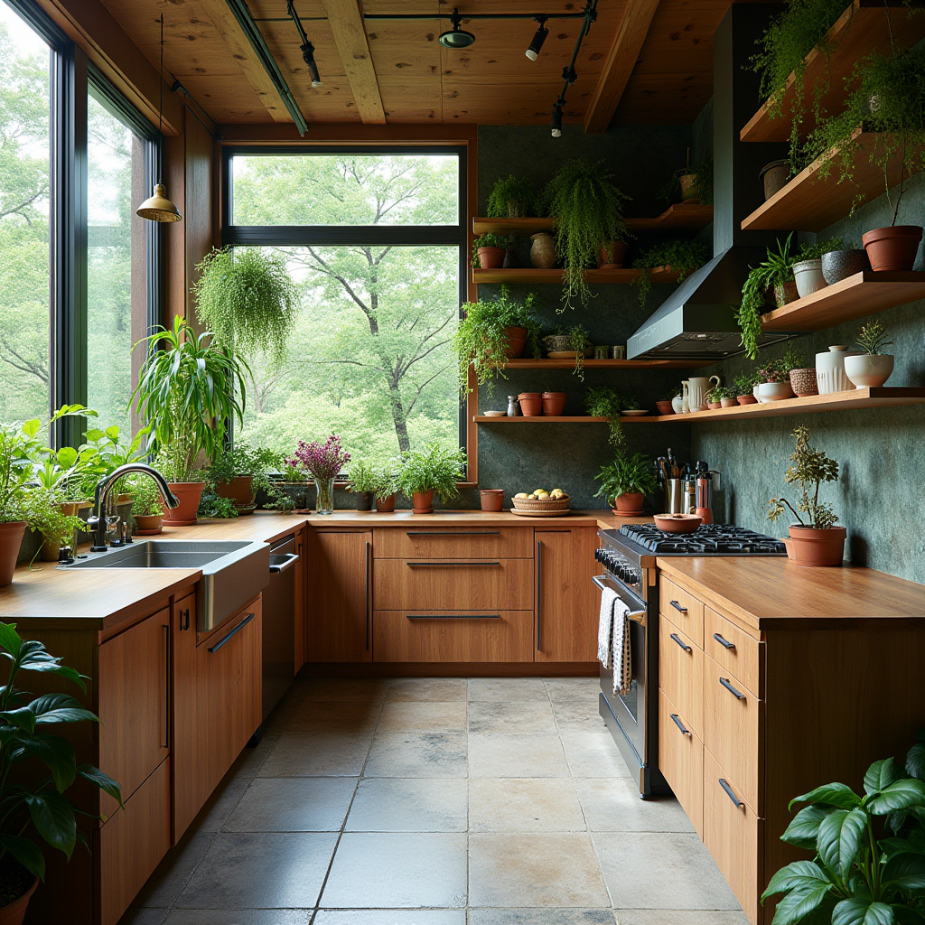 modern boho kitchen design 32