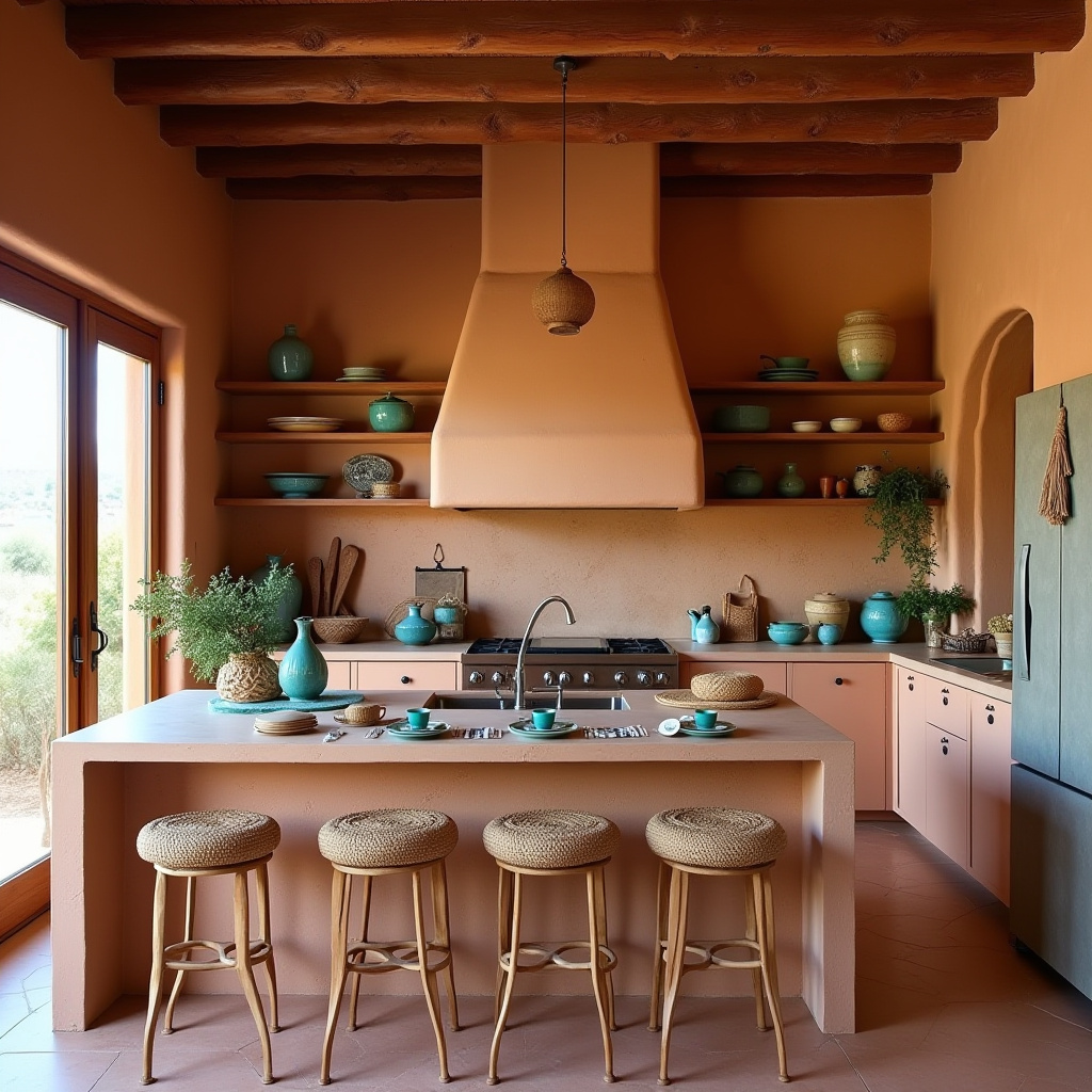 modern boho kitchen design 36