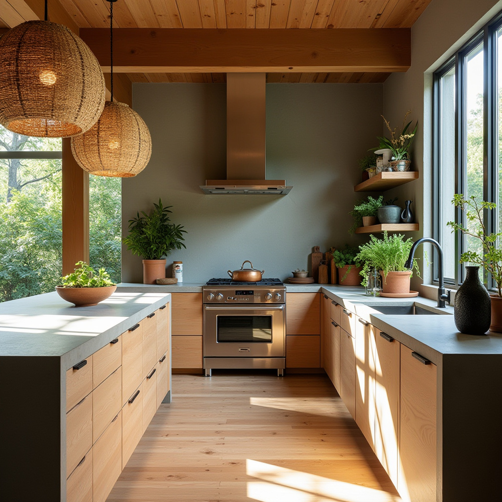 modern boho kitchen design 4