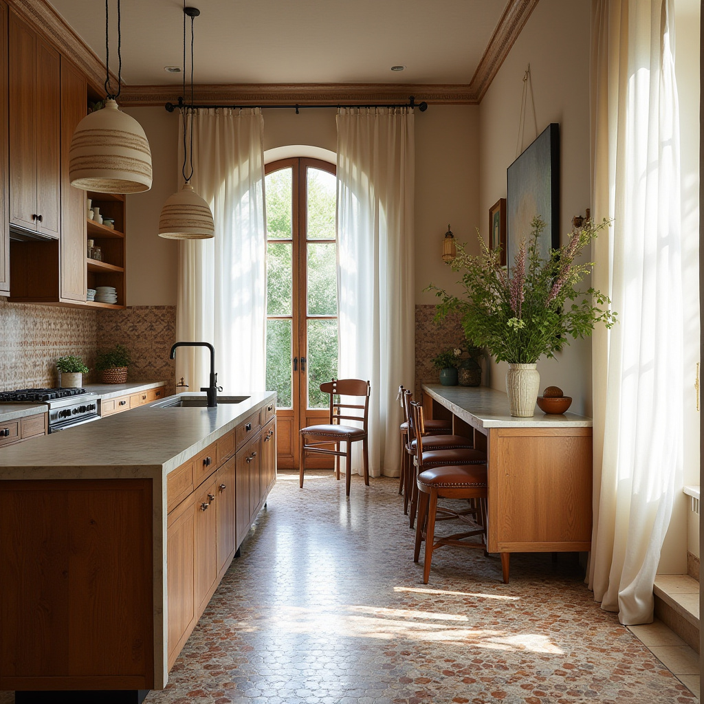 modern boho kitchen design 8