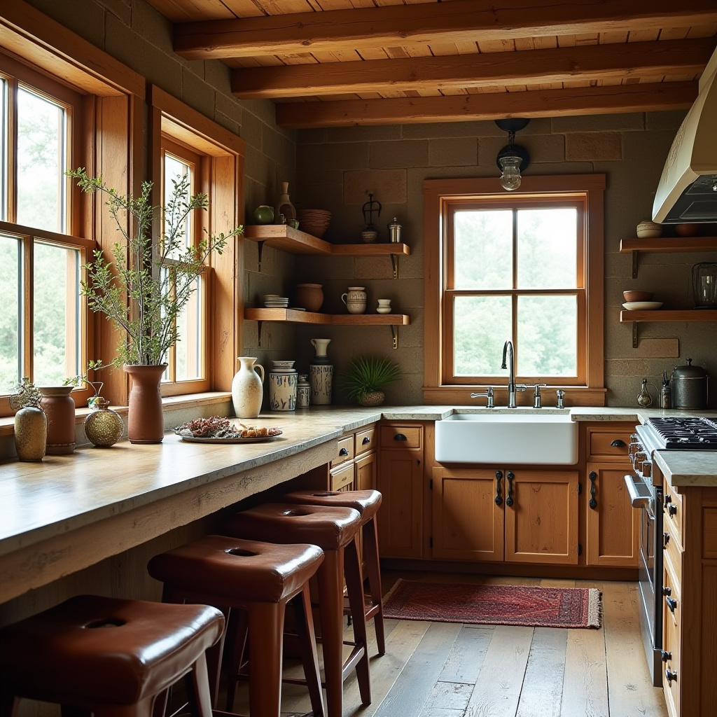 modern boho kitchen ideas 35